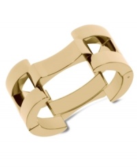 Square up sassy style! This gorgeous square-link bracelet from Michael Kors brings edgy appeal. Crafted in gold tone brass. Approximate diameter: 2-1/4 inches.