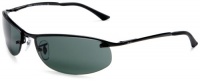 Ray-Ban RB3179 Sidestreet Sunglasses 63 mm, Non-Polarized, Black/Grey-Green