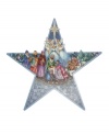 Put faith in your Christmas tradition. Wise men, angels and shepherds gather around the holy family in this magnificently hand-painted plaque with easel back from Jim Shore. A beautiful way to top off your tree.