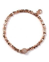 Work a gilded wrist and wear MICHAEL Michael Kors' rose gold pavé bracelet. Dressed up or down, the beaded bauble hints at bohemian glamour around the clock.