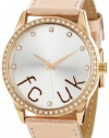 FCUK Women's FC1053RS Rose-Gold-Tone Stainless Steel Glossy Cloth Strap Watch