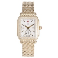 Michele Women's 'Deco' 18K Gold Plate Diamond Watch MW06V01B0025