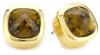 T Tahari Smokey Topaz Crystal Singnature Stud Earrings