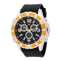 U.S. Polo Assn. Men's US9072 Analog-Digital Black Dial Black Rubber Strap Watch