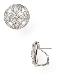 These radiant Lora Paolo button earrings showcase brilliant crystals, accented by effortless post backs.