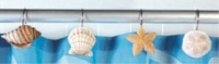 Seashell Bathroom Shower Curtain Hooks Set, assorted ant