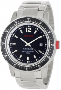 red line Men's 50013-11 Meter Collection Automatic Black Dial Stainless Steel Watch