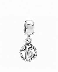 Celebrate her sweetest birthday with PANDORA's sterling silver number '16' charm.