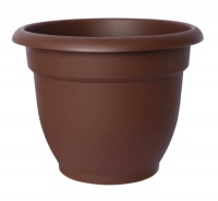 Fiskars 20-56310CH 10-Inch Ariana Planter With Self-Watering Tray, Chocolate