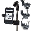 ChargerCity Microphone Stand Smartphone Mount with Multi Angle Adjustment 360° Swivel Holder for Apple iPhone 3GS 4 4s Samsung Galaxy S S1 S2 S3 I II III HTC One X S V Incredible EVO 4G LTE Motorola Atrix Droid 4 3 2 Razr MAXX Bionic phones with 3'5 to 