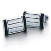 J.Goodman Sterling Silver and Onyx Cufflinks