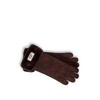 UGG Australia Women's Classic Turn Cuff Glove Gloves,Chocolate,M US