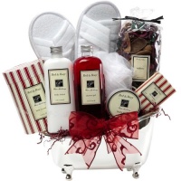 Art of Appreciation Gift Baskets   White Mulberry Bathtub Spa Bath and Body Set