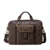 Fossil Estate Wax Canvas Top Zip MBG8272 Briefcase,Olive,One Size