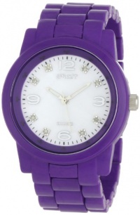 Sprout Women's ST5005MPPR Eco-Friendly Diamond Dial Purple Corn Resin Bracelet Watch