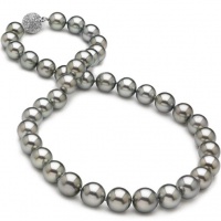 Bling Jewelry 14mm South Sea Shell Grey Pearl Bridal Necklace 16in 18in