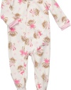 Carter's Monkey Hearts Fleece Blanket Sleeper Footed Pajamas