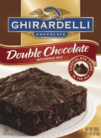 Ghirardelli Chocolate Brownie Mix, Double Chocolate, 18 Ounce Boxes (Pack of 12)