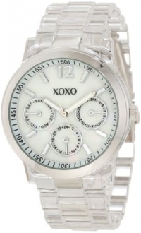 XOXO Women's XO5514 Clear Bracelet with Silver Case Watch