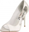 Badgley Mischka Women's Wanda Open-Toe Pump,White,6.5 M US