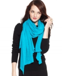 Add a pop of pretty color to your everyday accessorizing with this eye-catching Charter Club scarf that wraps up any outfit in style.