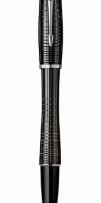 Parker Urban Premium Chiseled Medium Point Rollerball Pen, Metallic Black (1774705)