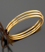 Three delicate bangle bracelets add allure to any look. Crafted in goldtone mixed metal, by Lauren by Ralph Lauren. Approximate diameter: 2-3/4 inches.