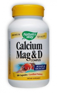 Nature's Way Calcium, Magnesium and Vitamin D, 100 Capsules