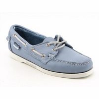 Sebago Docksides Boat Wide Boat Shoes Blue Womens