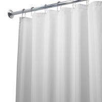 InterDesign 72 x 84-Inch Fabric Waterproof Long Shower Curtain Liner, White