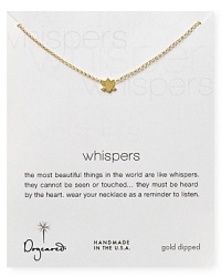 Introduce meaning into your jewelry box. Dogeared's lotus charm necklace serves as a reminder to listen.