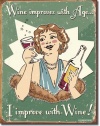 Schonberg - Wine Improved Metal Tin Sign , 12x16