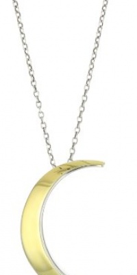 Elizabeth and James Eclipse Silver and Gold-Plated Pendant Necklace 16-18