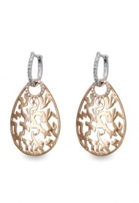 Effy Jewlery Two Tone Diamond Shema Earrings, .23 TCW