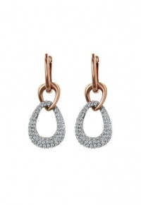 Effy Jewlery Moderna Two Tone Diamond Earrings, .82 TCW