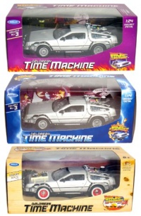 Collect All 3! Back to The Future 1-2-3, DeLorean Time Machine.