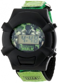 Marvel Comics Kids' HULK020 Incredible Hulk Green Fast Wrap Digital Watch