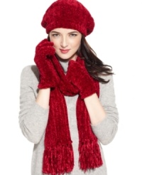 Shake off the winter blues with Charter Club's cozy and plush chenille shaker stitch scarf.