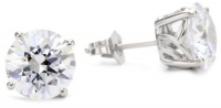 Myia Passiello Essentials Swarovski Zirconia 3 Carat Round Stud Earrings