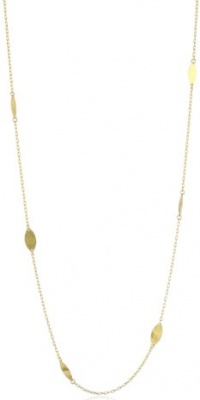 GURHAN Willow Long High Karat Gold Necklace with Leaves, 39.5