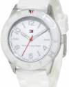 Tommy Hilfiger Women's 1781184 Sport Stainless Steel and White Silicon Strap Watch