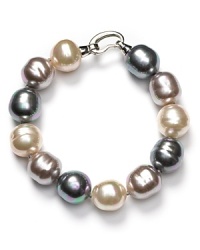 Majorica's multi-colored pearl bracelet turns the look of your basic black dress into something really special.