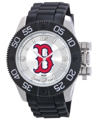 Red Sox Nation! Root for your team 24/7 with this sporty watch from Game Time. Features a Boston Red Sox logo at the dial.