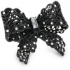 Betsey Johnson Iconic Jet Filigree Bow Stretch Ring, Size 7.5