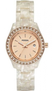 Fossil Women's ES2864 Stella Rose Gold Dial Watch