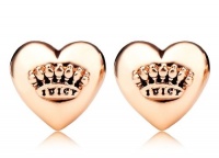 Juicy Couture Jewelry Puffed Heart Studs Rose Gold