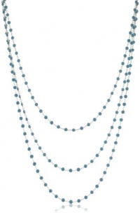 Heather Gardner Crystal Collection Triple Layer Swarovski Large Crystal Turquoise-Color Necklace