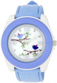 Sprout Women's ST2018MPLB Eco-Friendly Light Blue Organic Cotton Strap Watch