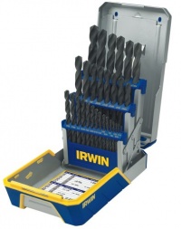 Irwin Industrial Tools 3018004 Black Oxide Metal Index Drill Bit Set with Case, 29-Piece