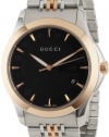 Gucci Men's YA126410 Gucci timeless Steel and Pink PVD Black Dial Watch